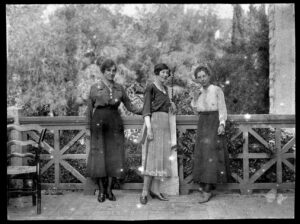 Lillian Chandler, Winnifred Lamb and Mary Herford 1921 at the BSA. (from the BSA Archive)