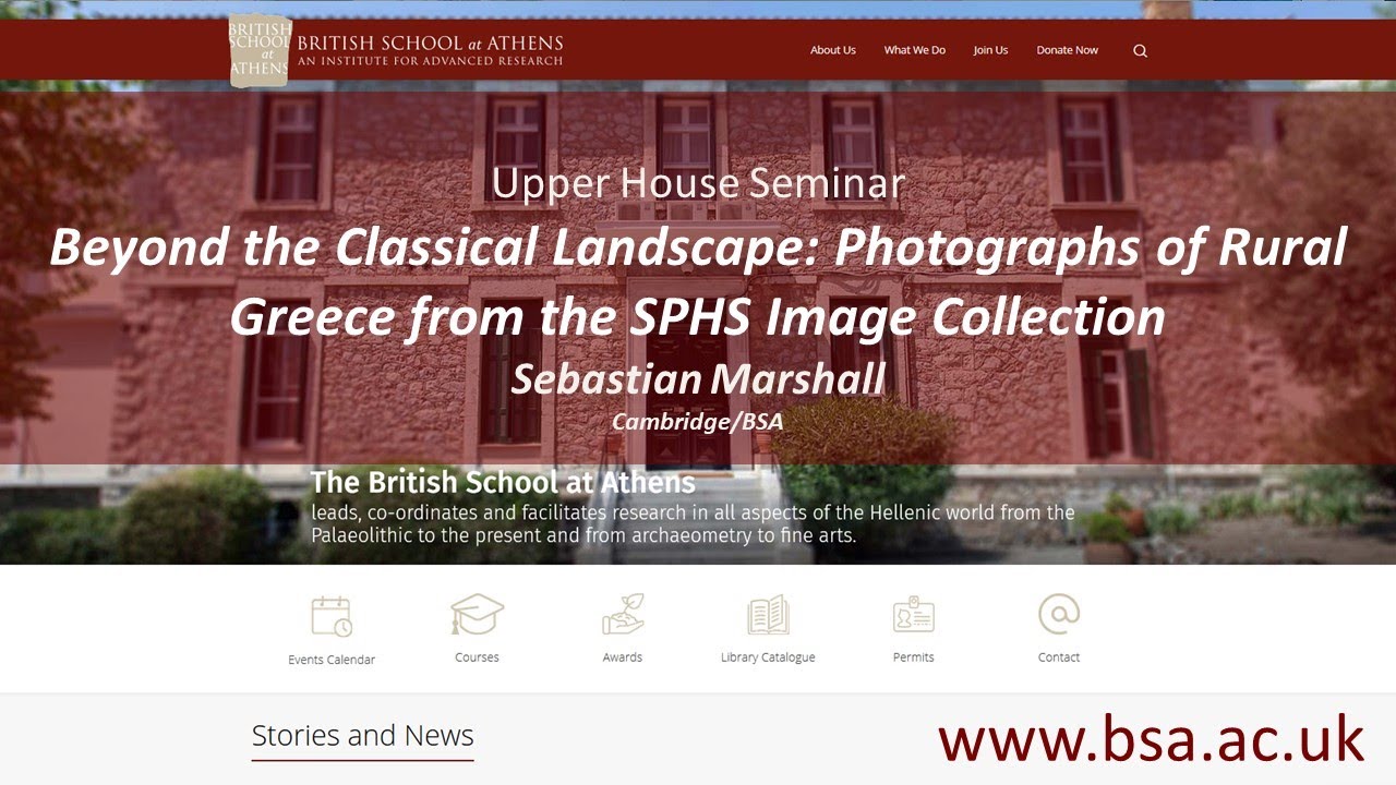 Sebastian Marshall, "Beyond the Classical Landscape: Photographs of Rural Greece from the SPHS Image Collection"