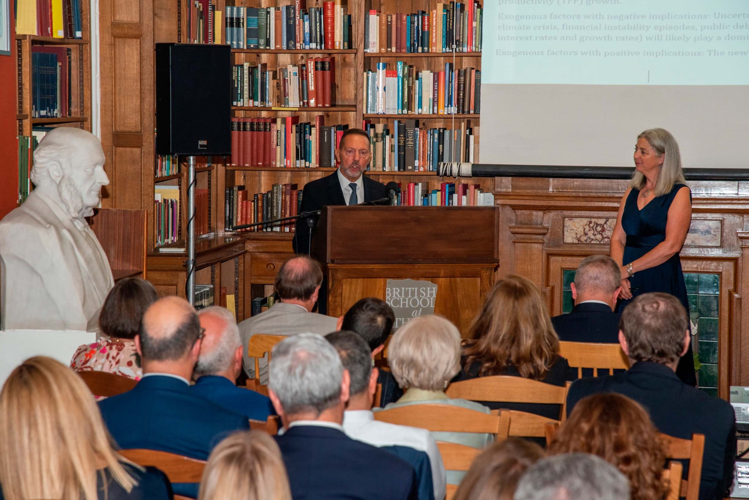 Governor of the Bank of Greece at the British School at Athens